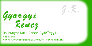 gyorgyi rencz business card